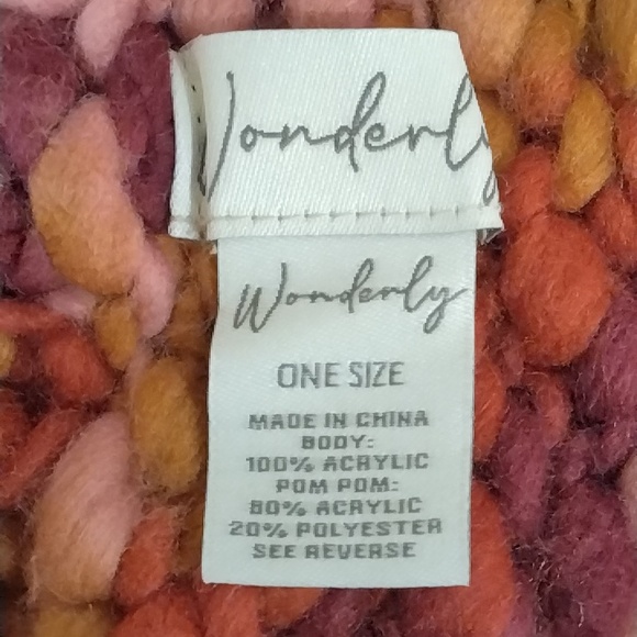 New With Tags Wonderly Brand Chunky Crochet Bean Cap (Hat) - Picture 12 of 16